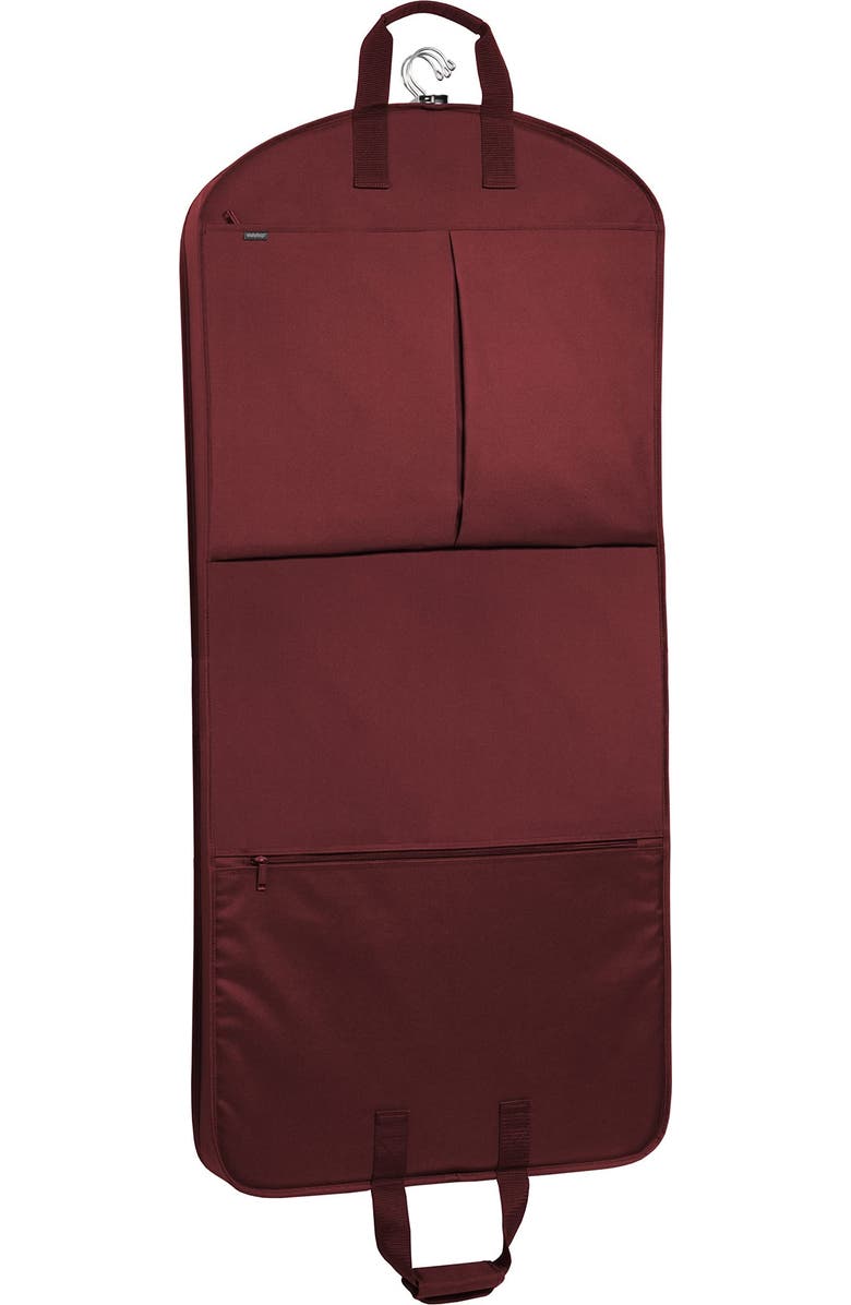 Wallybags 52" Deluxe Travel Garment Bag with two pockets, Alternate, color, Merlot