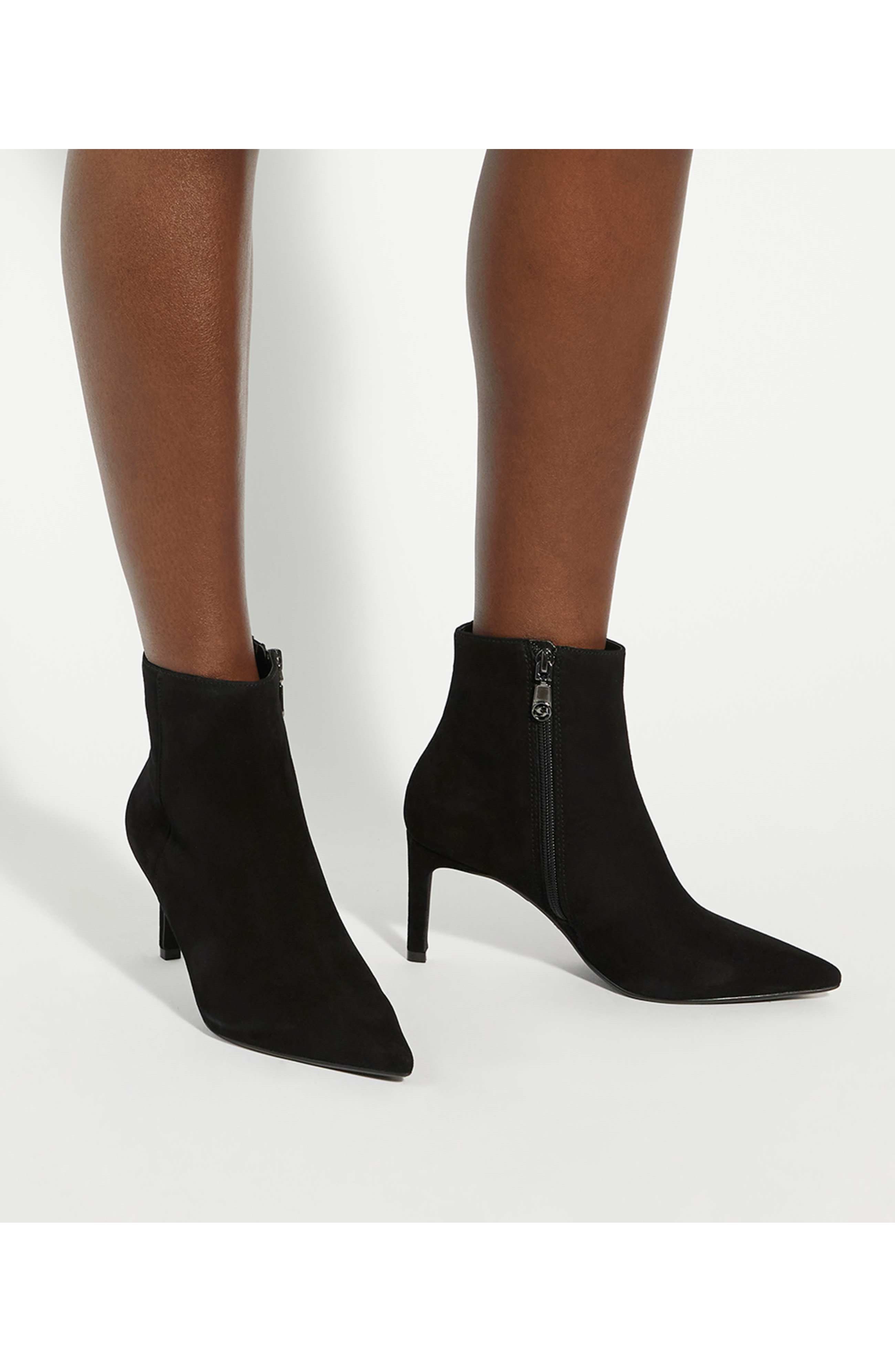 Dune London Obsessively Pointed Toe Bootie, Alternate, color, Black