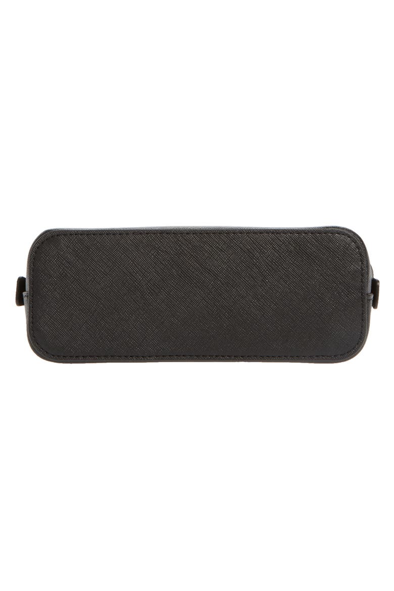 Robinson Small Leather Cosmetic Case, Alternate, color, BLACK / ROYAL NAVY