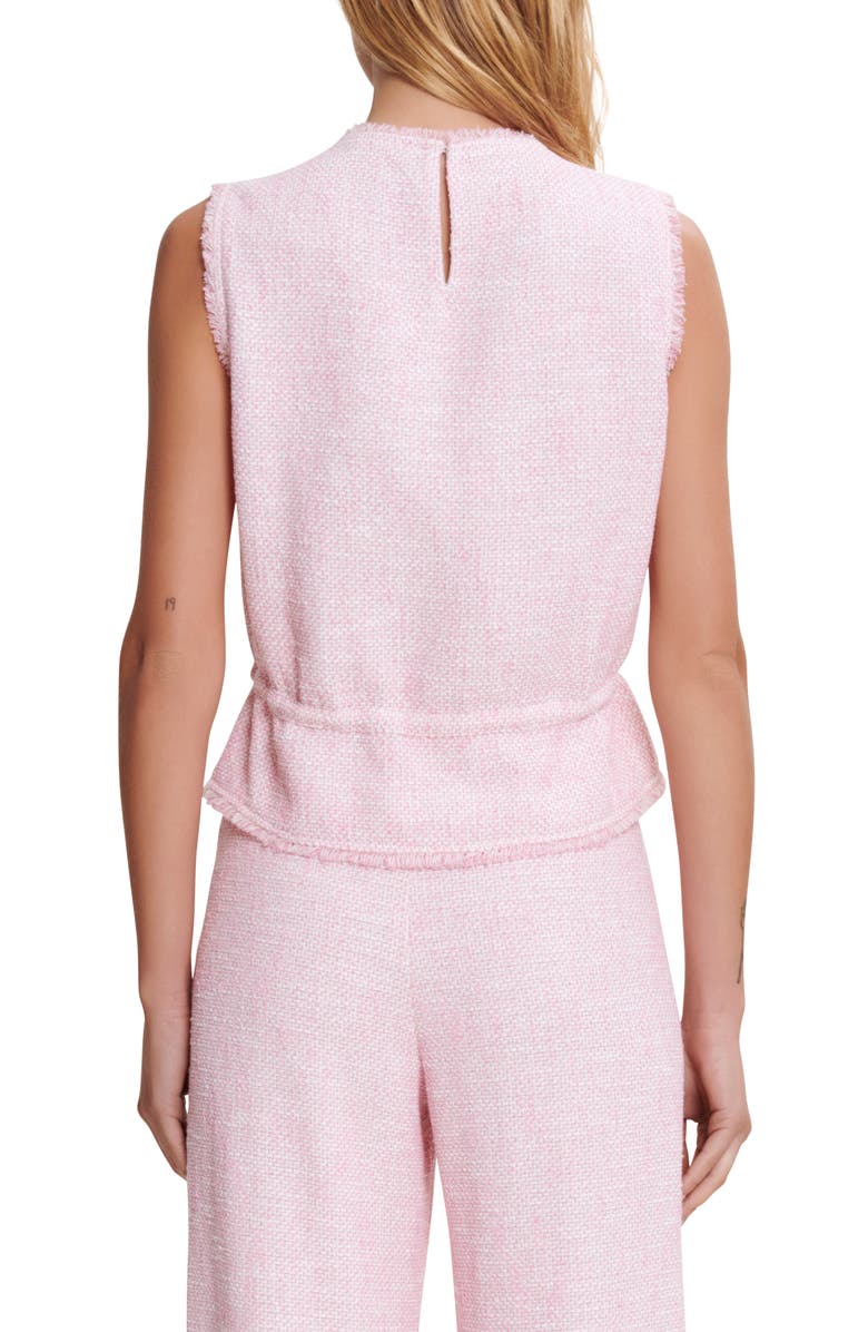 maje Lirosa Raw Edge Cotton Peplum Top, Alternate, color, Pink