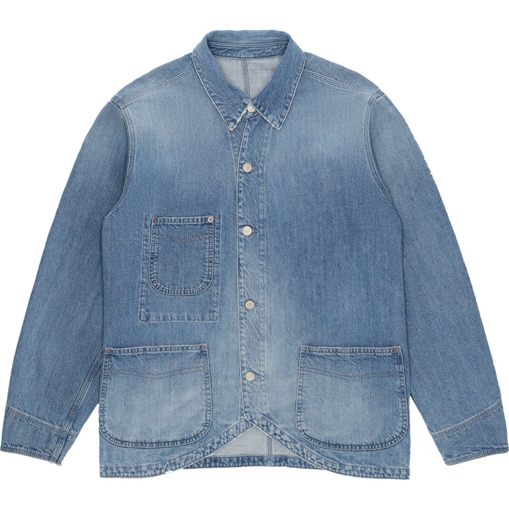 Fortela Trading Custom Wash Denim Jacket In Blue