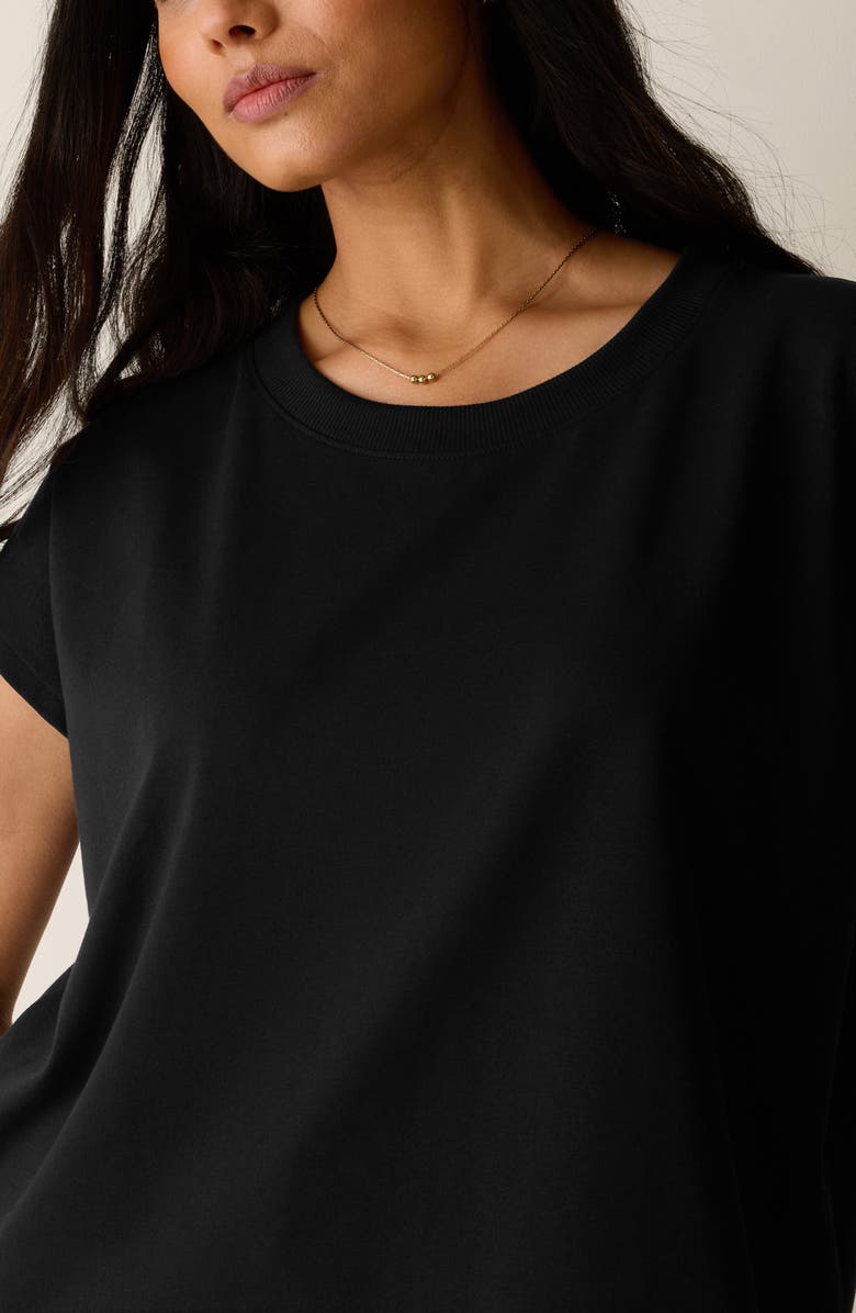 Eileen Fisher Organic Cotton Blend T-Shirt, Alternate, color, Black