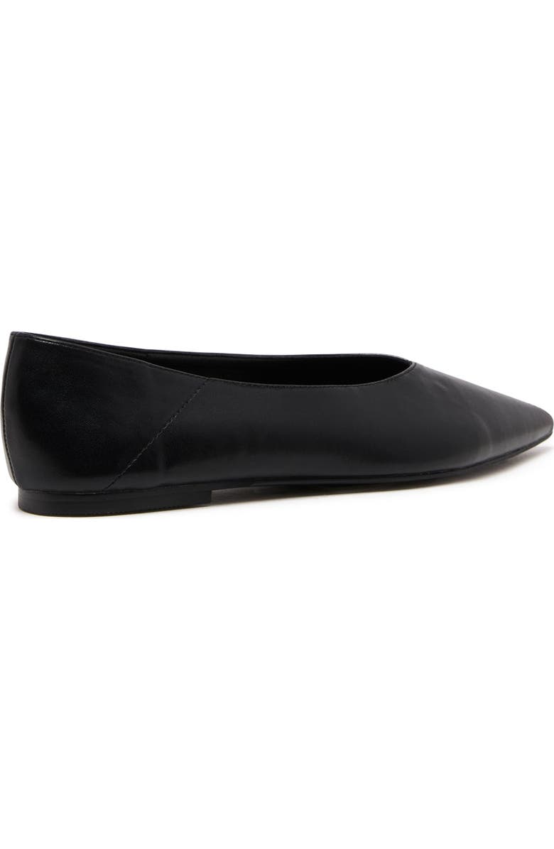 Therapy Australia Clara Pointed Toe Flats, Alternate, color, Black Smooth Pu
