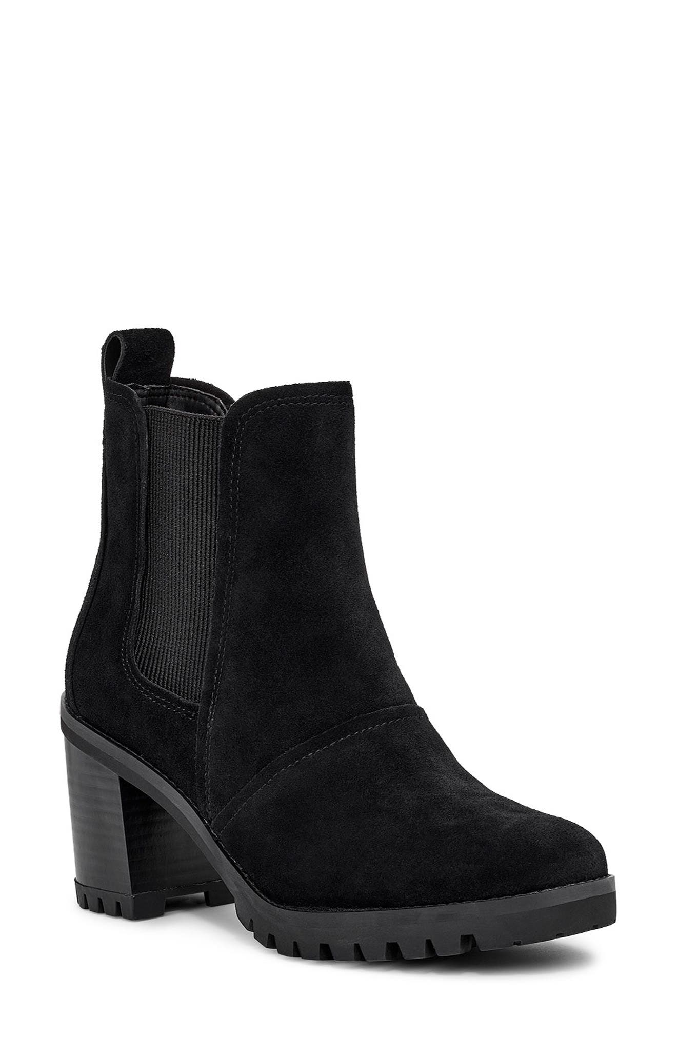 UGG<sup>®</sup> UGG Hazel Waterproof Block Heel Bootie, Main, color, 