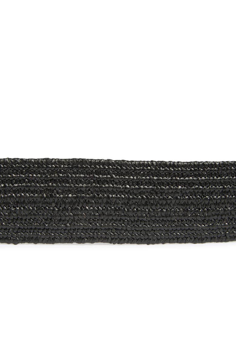 Vince Camuto Woven Square Buckle Belt, Alternate, color, Black