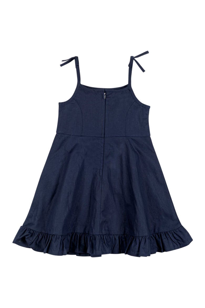 Girls' Flounce Sundress, Kids, Alternate, color, Navy Solid