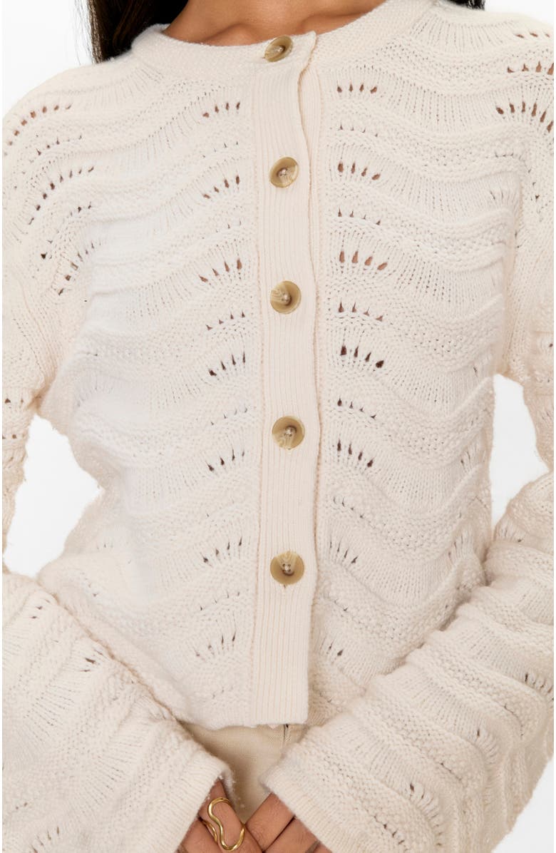 Rebecca Taylor Rem Knit Cardigan, Alternate, color, Ivory
