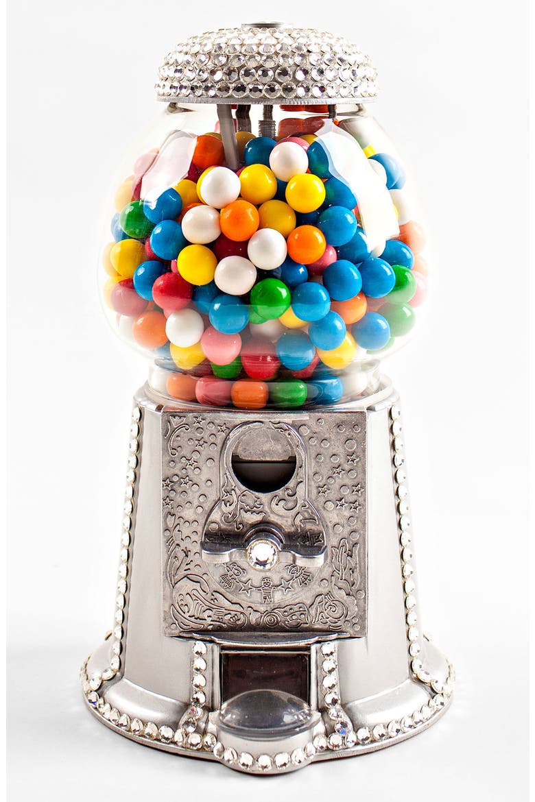 'Junior' Swarovski Crystal Gumball Machine, Main, color, SILVER