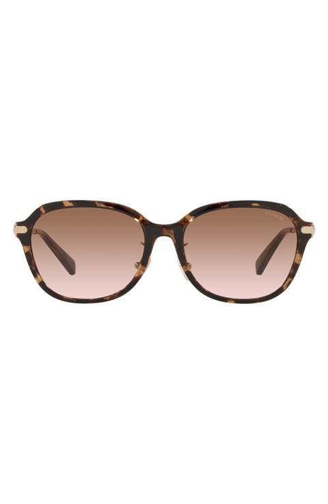 56mm Gradient Square Sunglasses