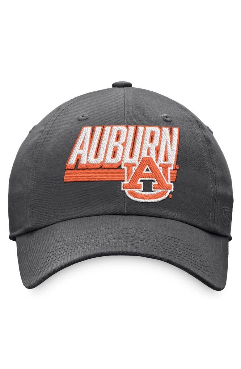 TOP OF THE WORLD Men's Top of the World Charcoal Auburn Tigers Slice Adjustable Hat, Alternate, color, Charcoal