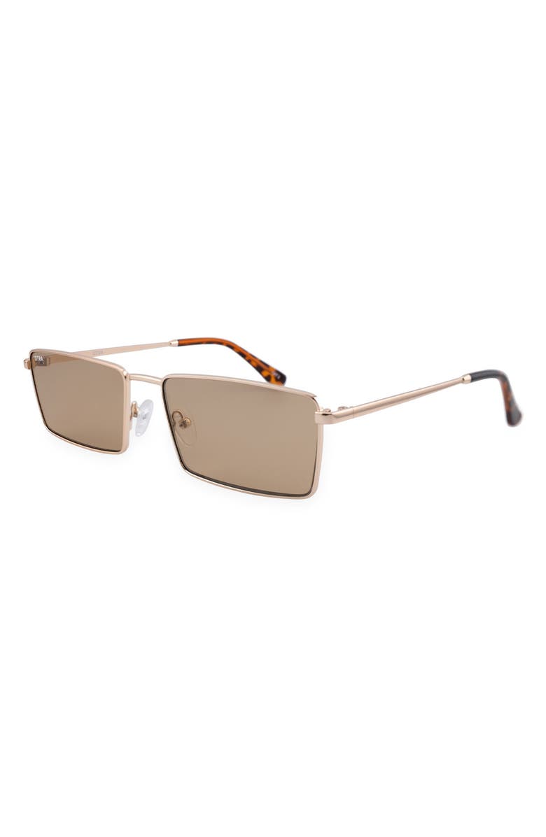 OTRA EYEWEAR Margo Rectangular Sunglasses, Alternate, color, Gold/ Brown