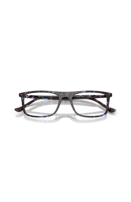 Ray Ban Ray-ban 55mm Rectangle Optical Glasses In Brown
