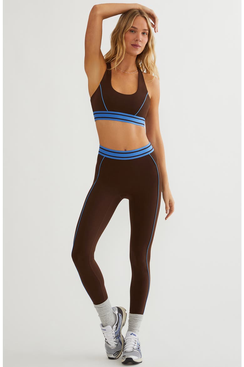 Lucille Racerback Sports Bra, Alternate, color, CARIBOU BLUE