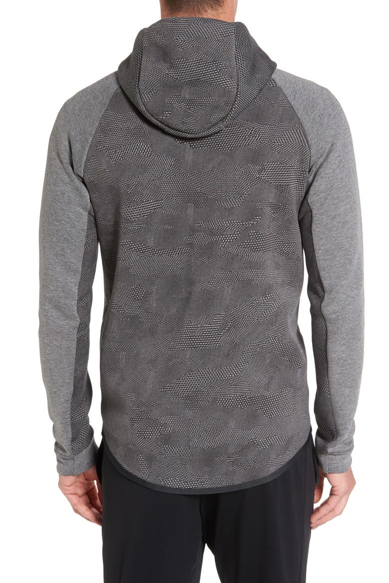 Sportswear Tech Fleece Windrunner Hoodie, Alternate, color, CARBON HEATHER/ BLACK