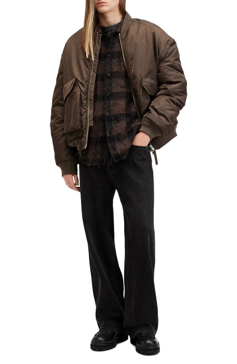 AllSaints Ash Plaid Shirt Jacket, Alternate, color,