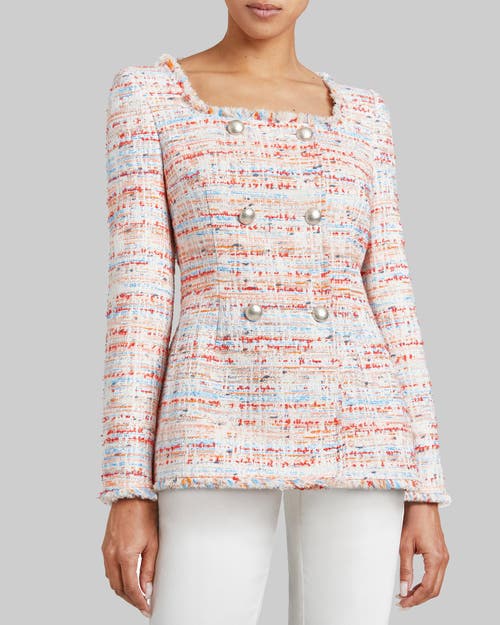 Santorelli Elara Double-breasted Jacket In Shell