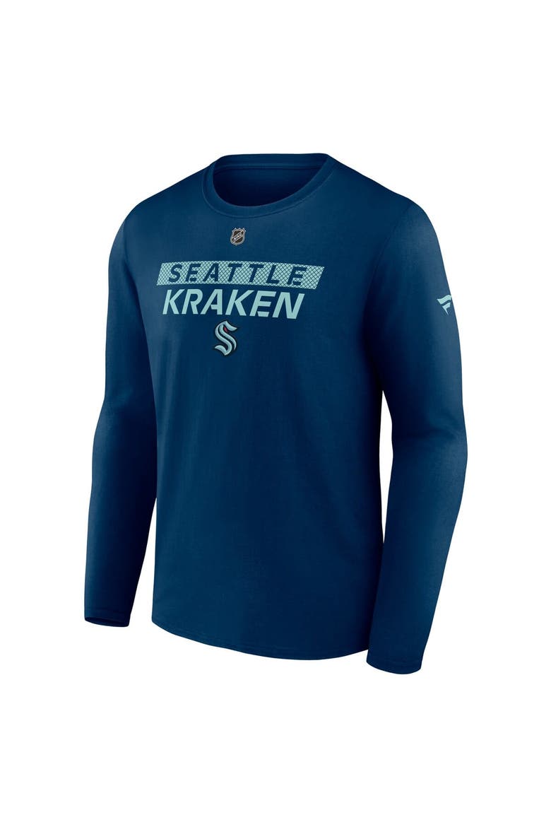Men's Fanatics  Deep Sea Blue Seattle Kraken Authentic Pro Core Primary Long Sleeve T-Shirt, Alternate, color, Navy