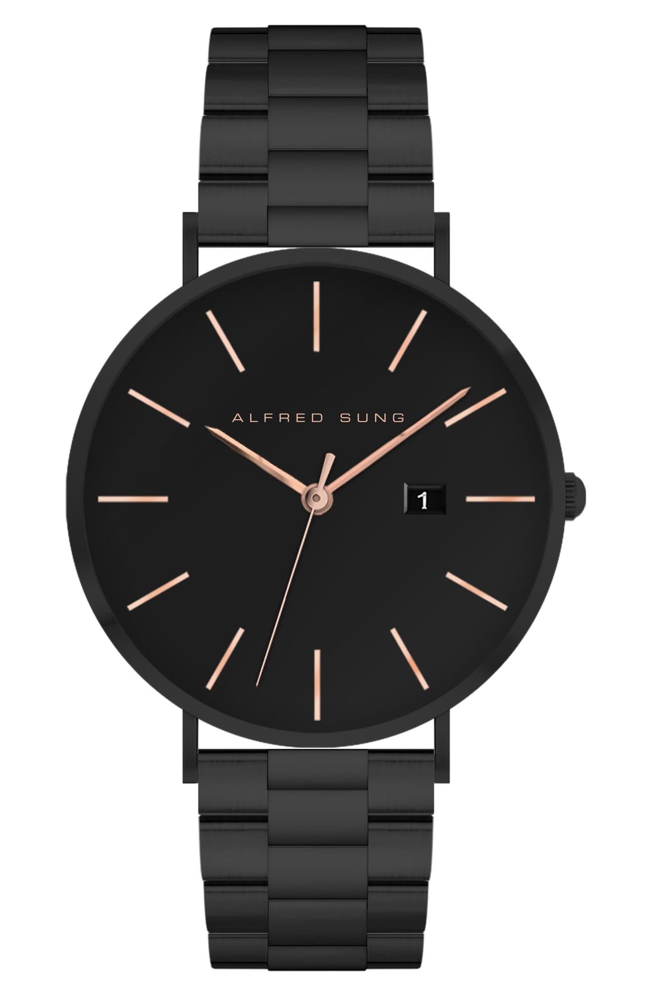 Alfred Sung Metropolitan Bracelet Watch, 42mm