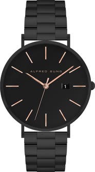 Alfred Sung Metropolitan Bracelet Watch, 42mm