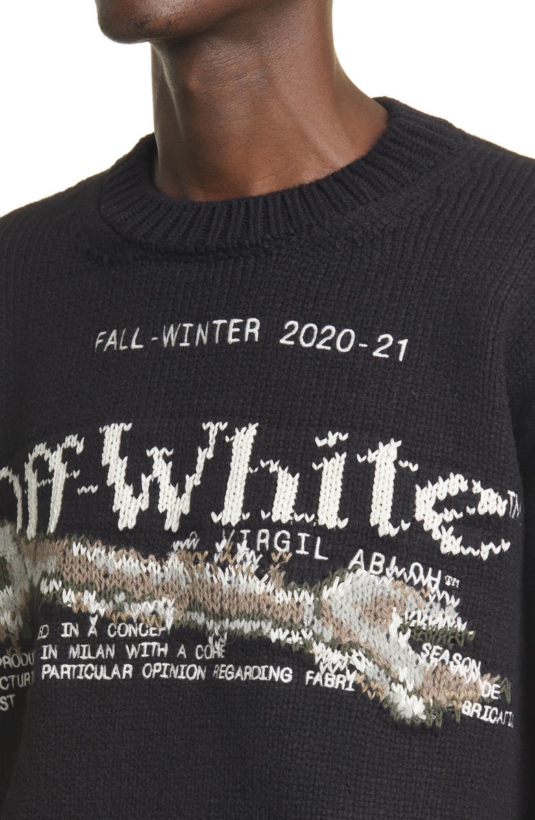 Off-White Pascal Tool Intarsia Wool Blend Sweater, Alternate, color,