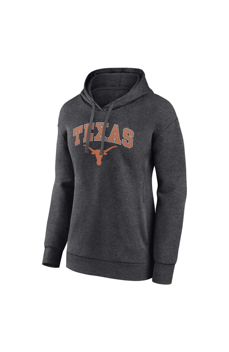 FANATICS Women's Fanatics Branded Heather Charcoal Texas Longhorns Evergreen Campus Pullover Hoodie, Alternate, color, 