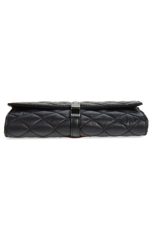 Mz Wallace Astor Diamond Quilted Nylon Convertible Crossbody Bag In Black