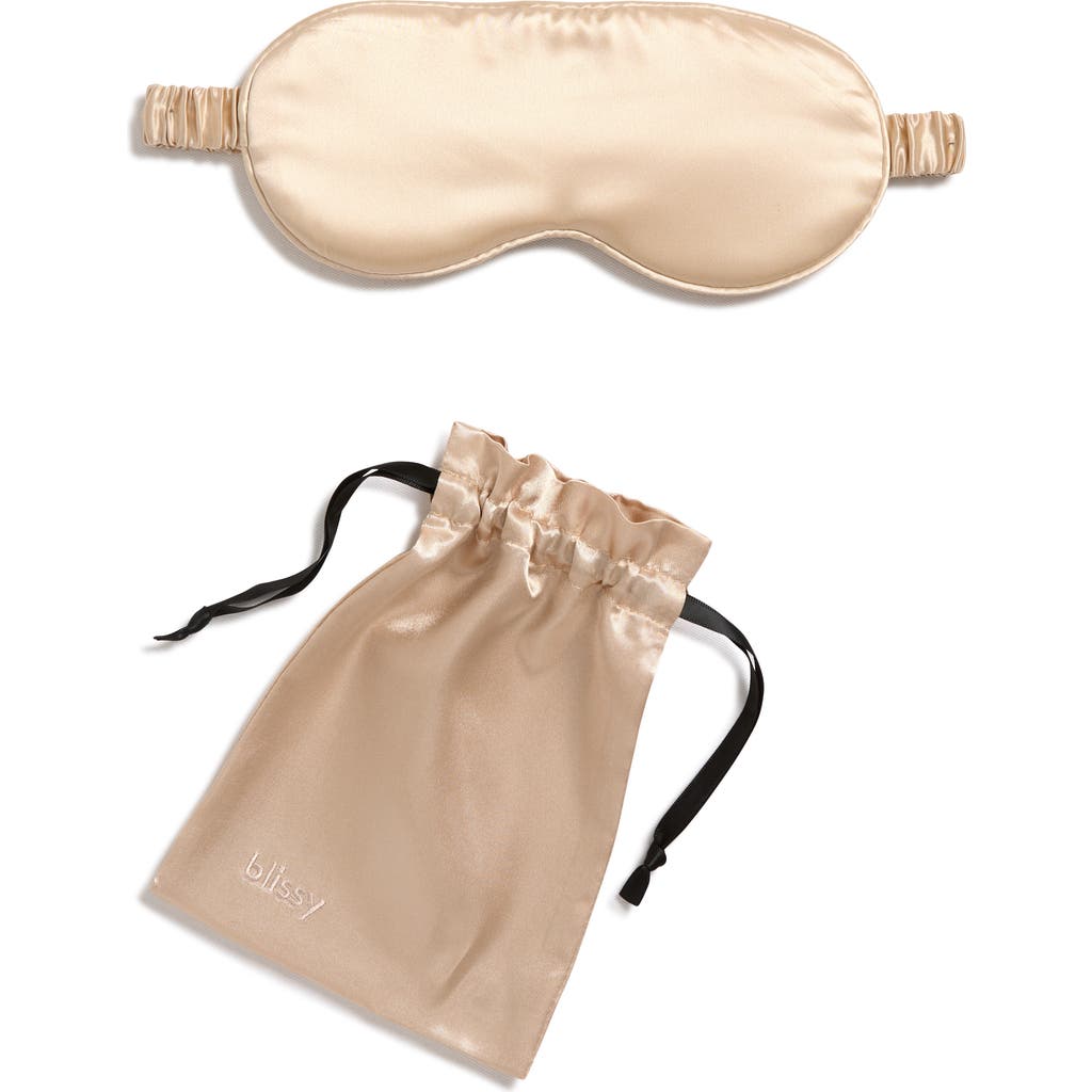 Blissy Silk Sleep Mask In Gold