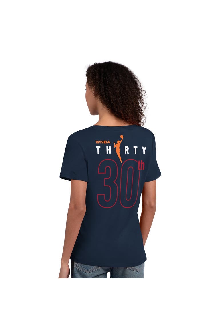 Women's Starter  Navy Indiana Fever WNBA 30th Anniversary Scoop Neck T-Shirt, Alternate, color, Navy