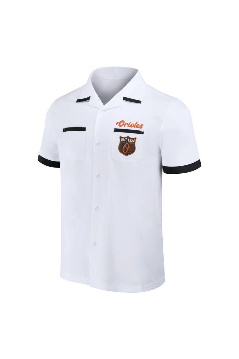 Men's Darius Rucker Collection by Fanatics  White Baltimore Orioles Bowling Button-Up Shirt, Alternate, color, White