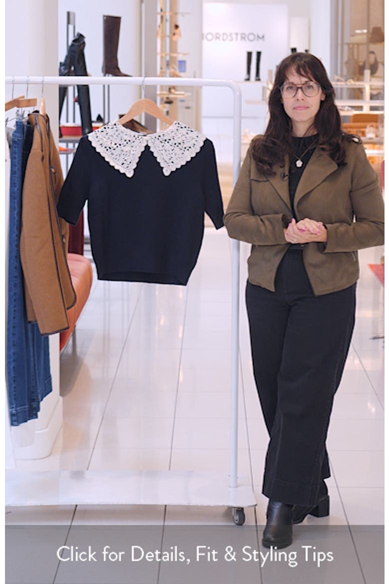 Carianne Lace Collar Short Sleeve Sweater video