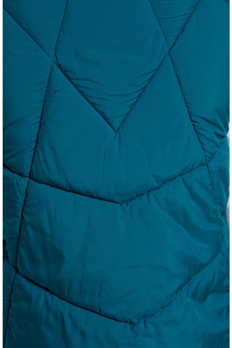 Women's Stand Collar Puffer Vest, Alternate, color, TEAL OCEAN