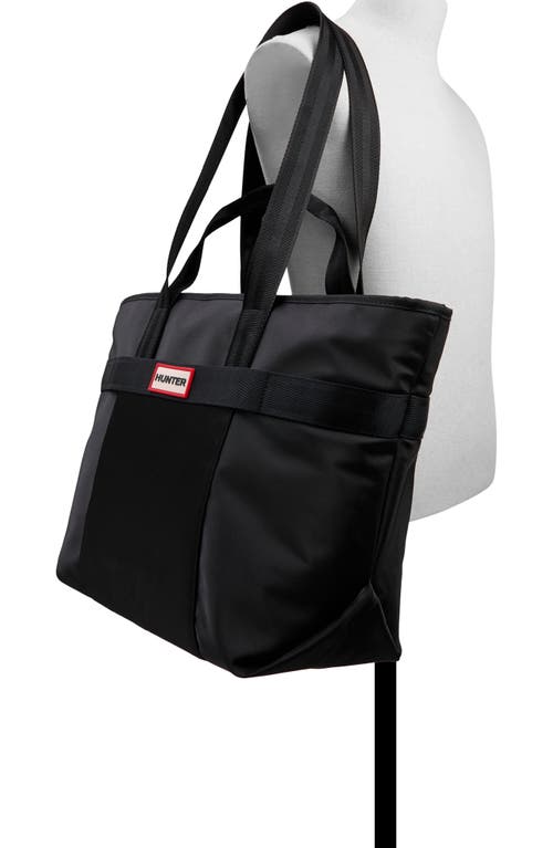 Hunter Laptop Pocket Tote Bag In Other Black