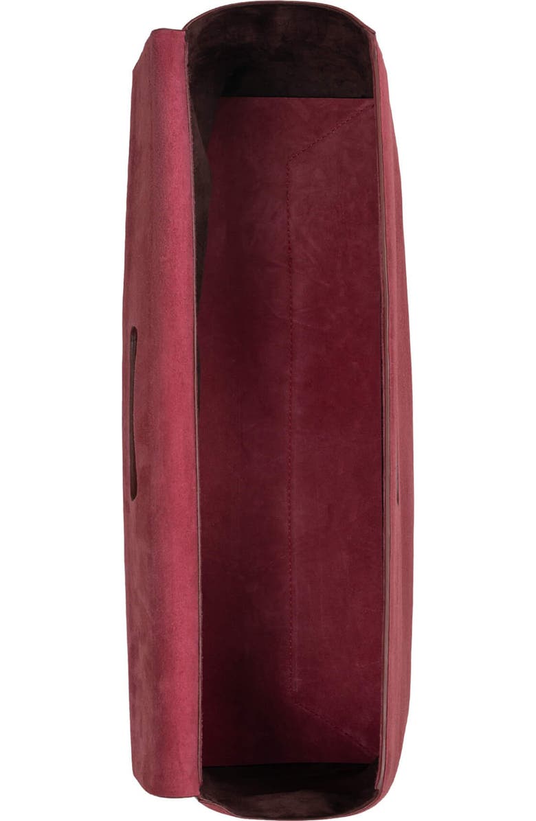 Jeffrey Campbell Toolbox Leather Clutch, Alternate, color, Deep Rose Suede