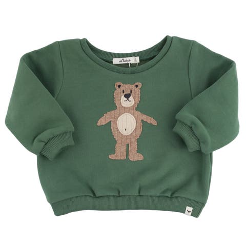 Shaggy Bear Applique Brooklyn Boxy- Infant