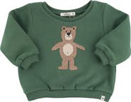 oh baby! Shaggy Bear Applique Brooklyn Boxy-Toddler, Little Kid