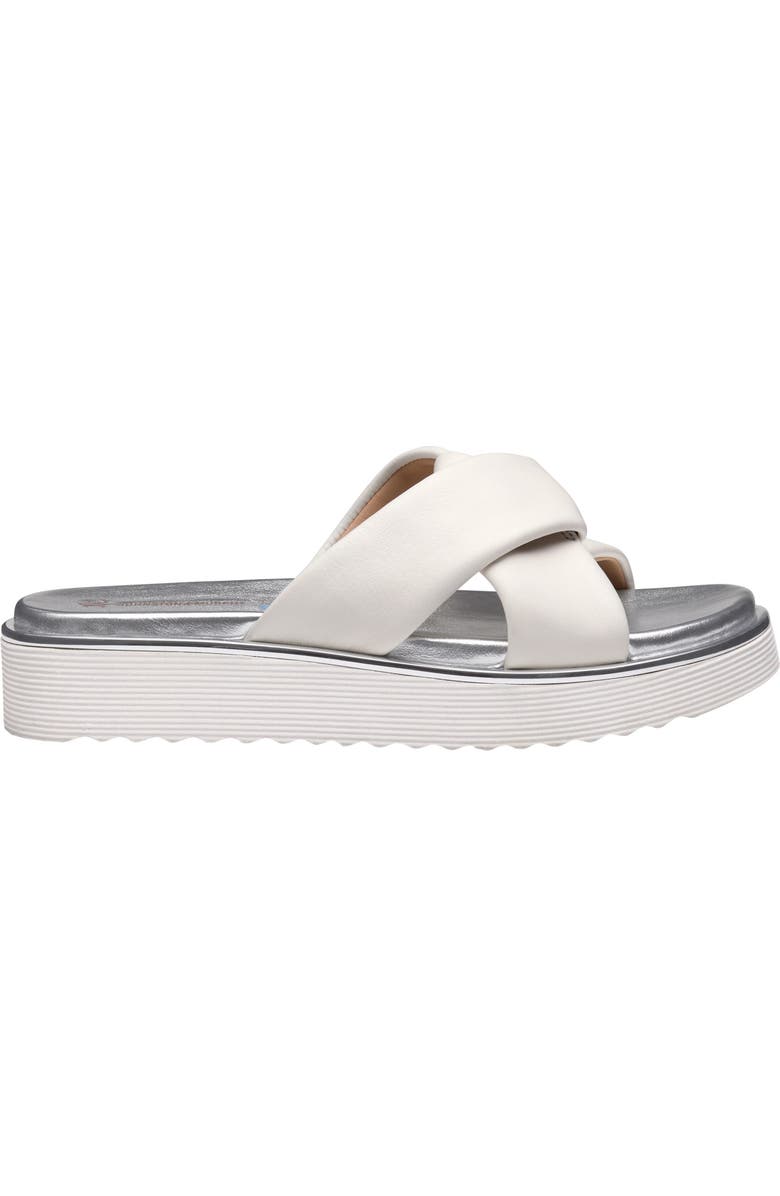 Johnston & Murphy Mitzi Platform Wedge Slide Sandal, Alternate, color, White Nappa Leather