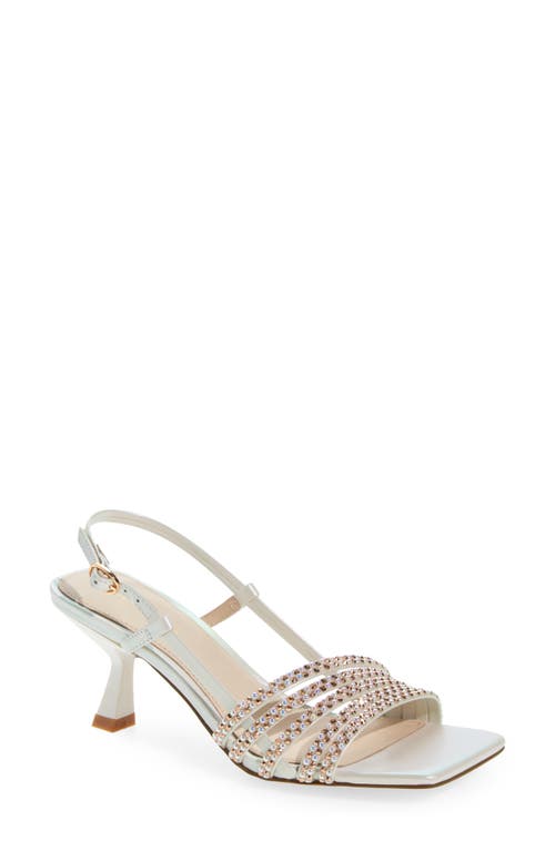 Cecelia New York Kasper Square Toe Sandal in Pearl White Jewel  product