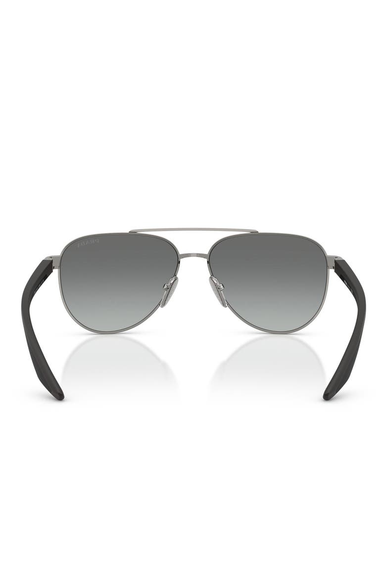 58mm Pilot Sunglasses, Alternate, color, GUNMETAL