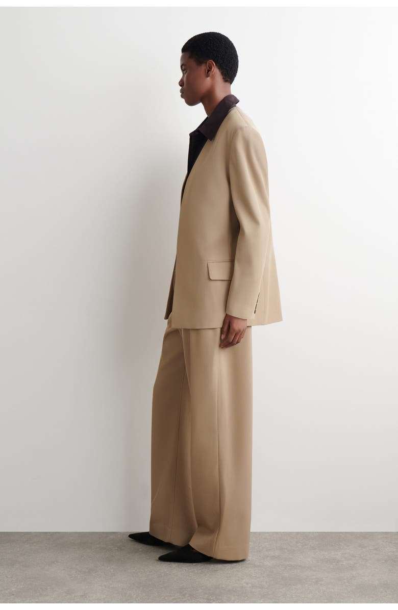COS Wool-Twill Straight-Leg Pants, Alternate, color, Beige