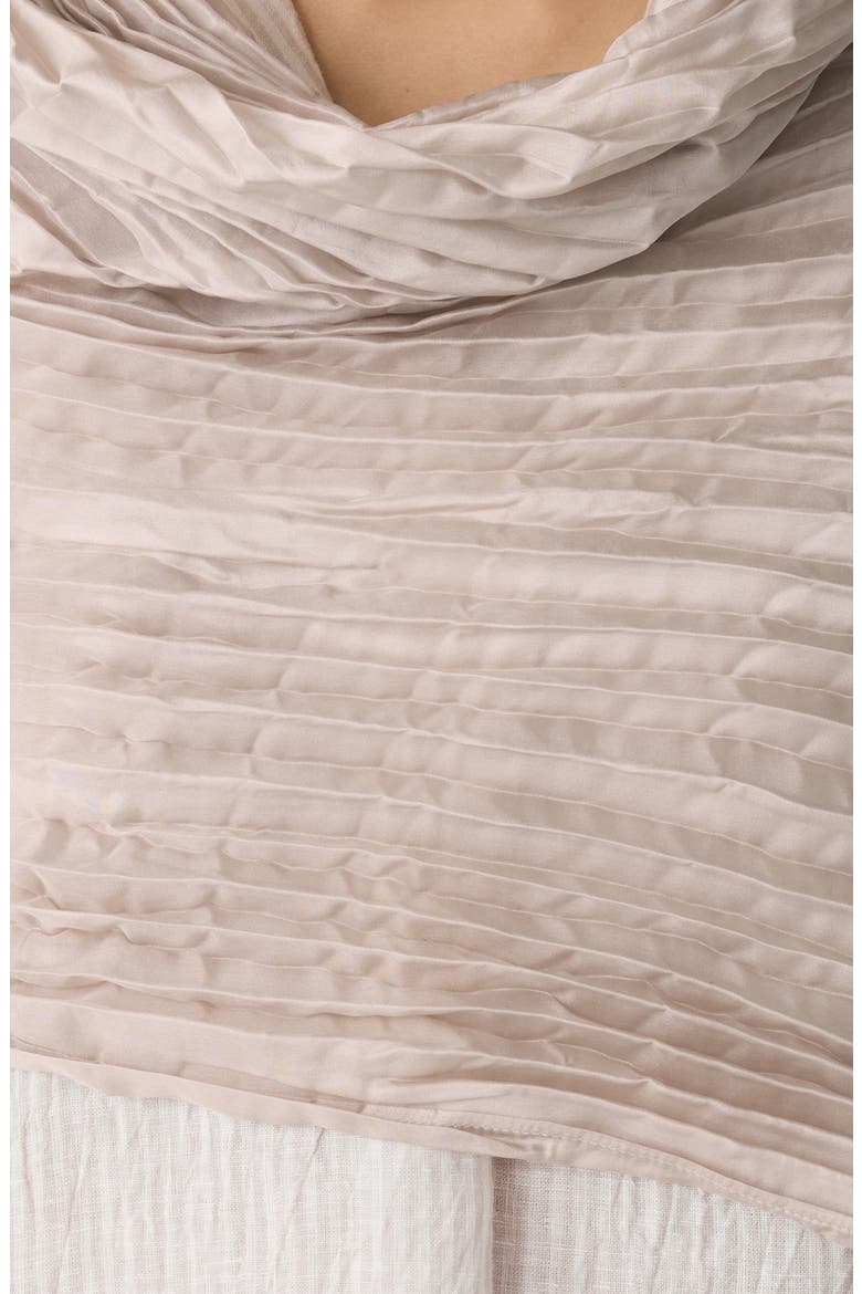 Whisper Crushed Silk Scarf, Alternate, color, CHALK