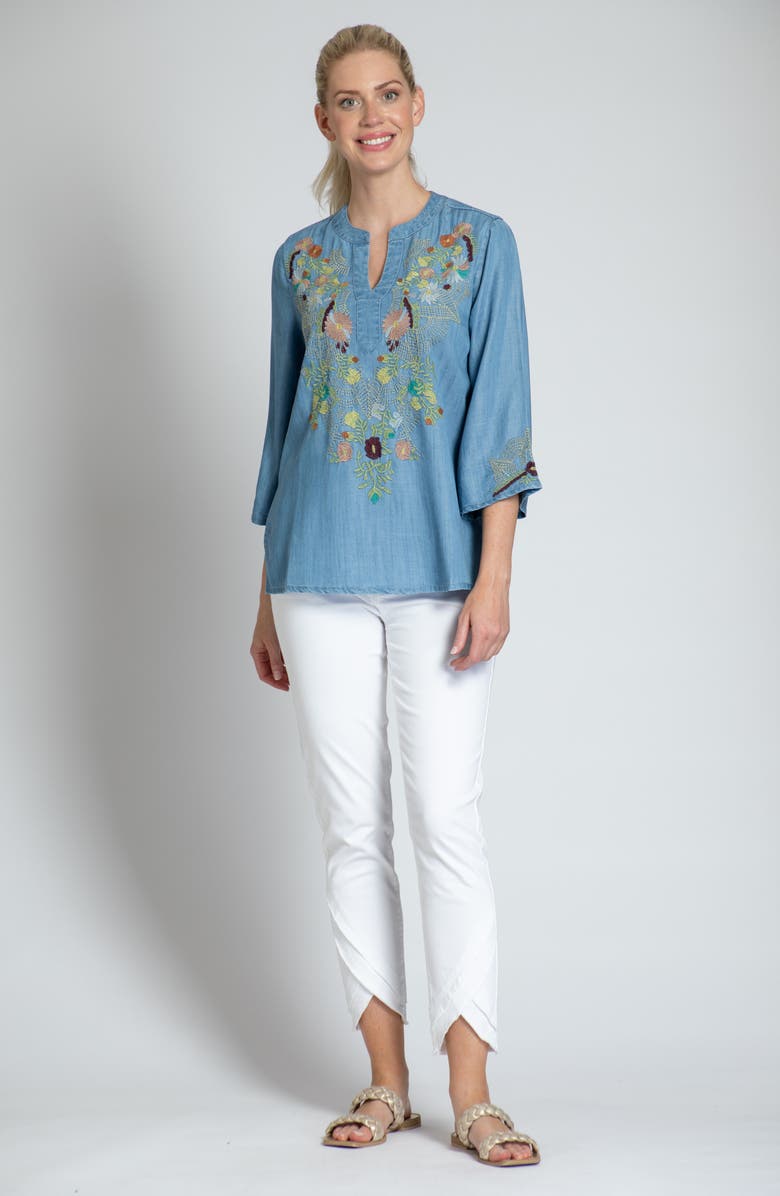 APNY Floral Embroidery Tunic, Alternate, color, 