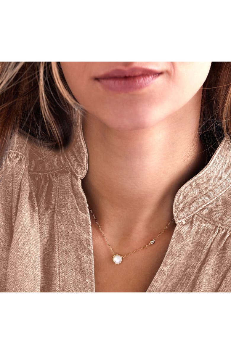 Sara Patino Gold Round Pearl Necklace, Alternate, color, Gold