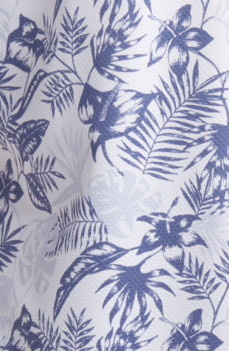 Mizzen+Main Halyard Trim Fit Print Short Sleeve Performance Knit Button-Up Shirt, Alternate, color,