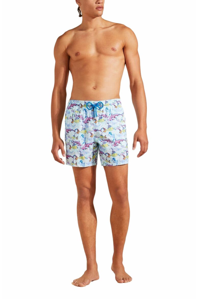 Men's French History Ultra-Light And Packable Swim Trunks, Alternate, color, THALASSA