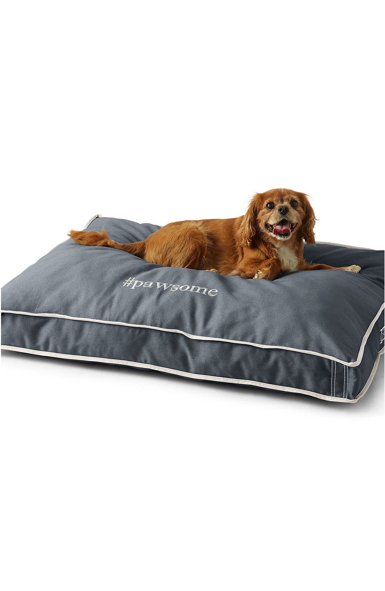 Lands' End Rectangular Canvas Dog Bed Cover, Alternate, color, Gray
