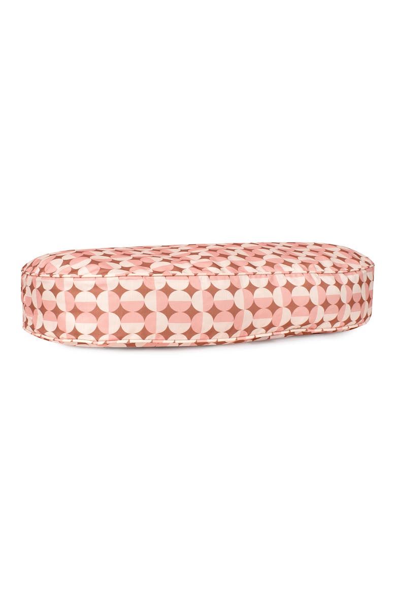 Geo Oval Lounger Pet Bed, Main, color, ROSY