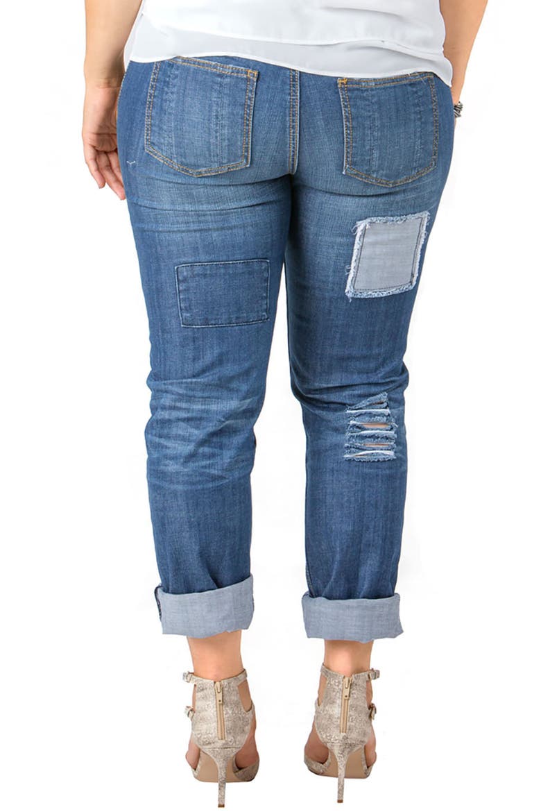 Rip & Repair X-Boyfriend Jeans, Alternate, color, REPAIR