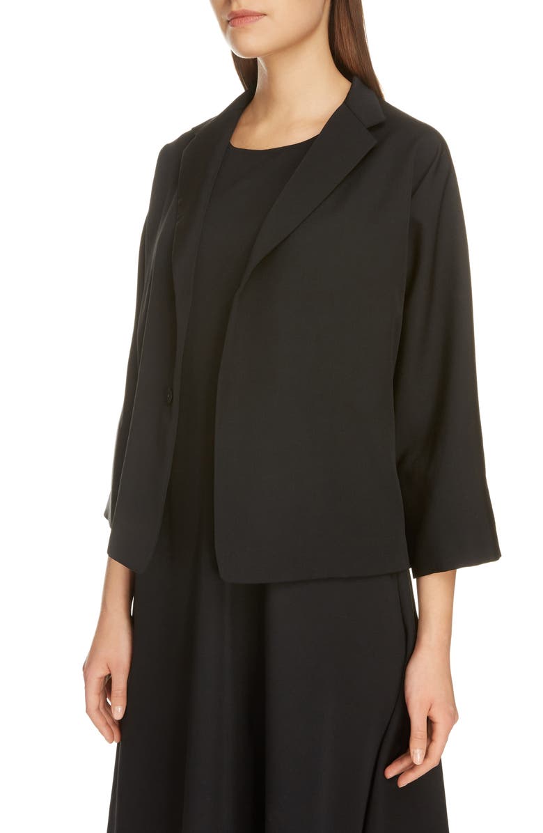 Y's by Yohji Yamamoto Wool Gabardine Jacket, Alternate, color, 