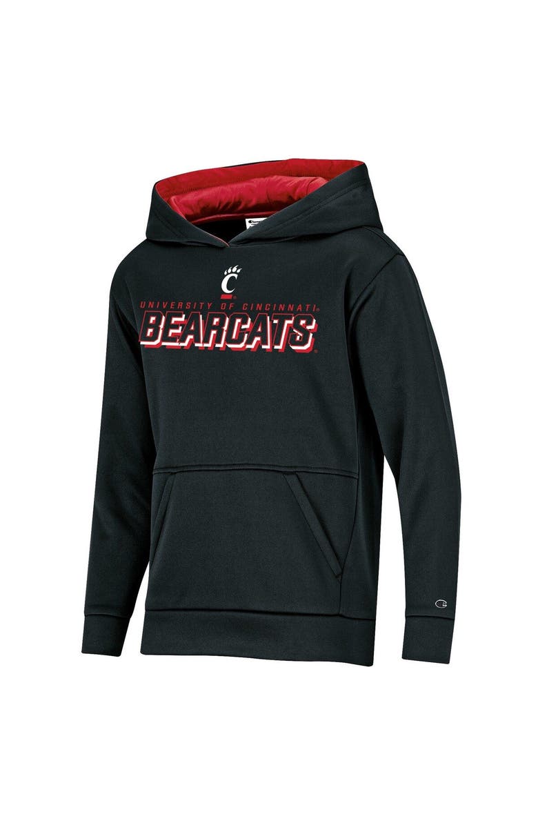 Champion Youth Champion Black Cincinnati Bearcats Field Day Fast Logo Pullover Hoodie, Main, color,