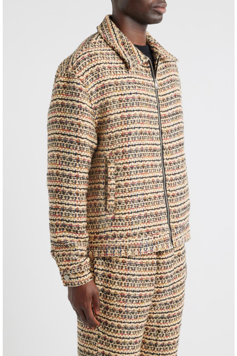 Tweed Zip Jacket, Alternate, color, TAN MULTI
